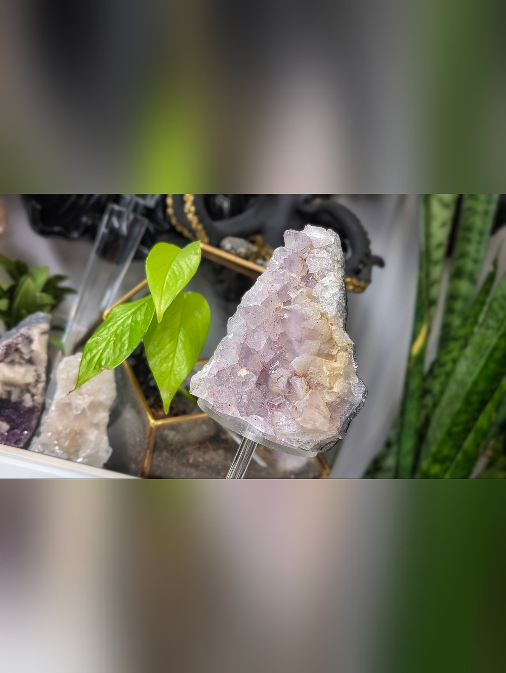 Milky Amethyst Crystal Cluster